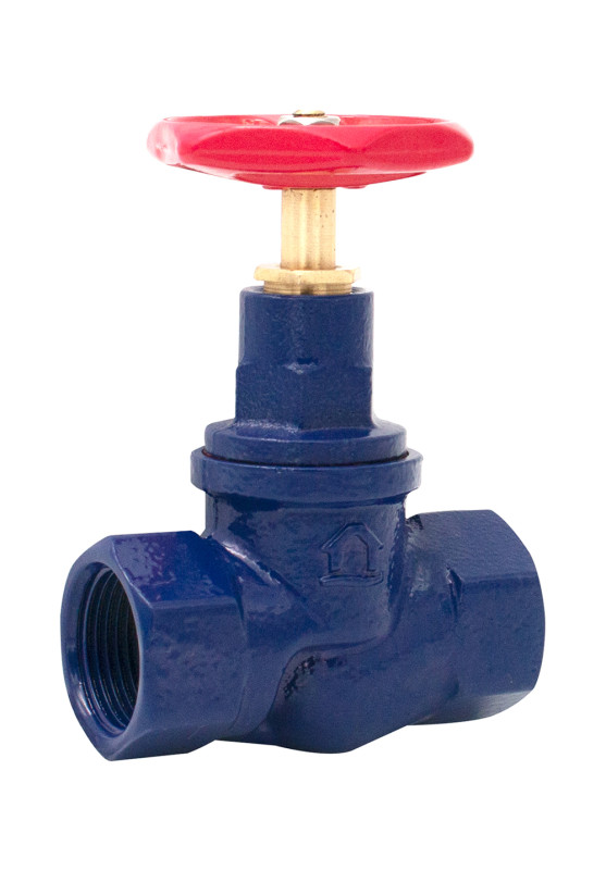 Liatinový prietokový kohútik s modrou povrchovou úpravou 1/2