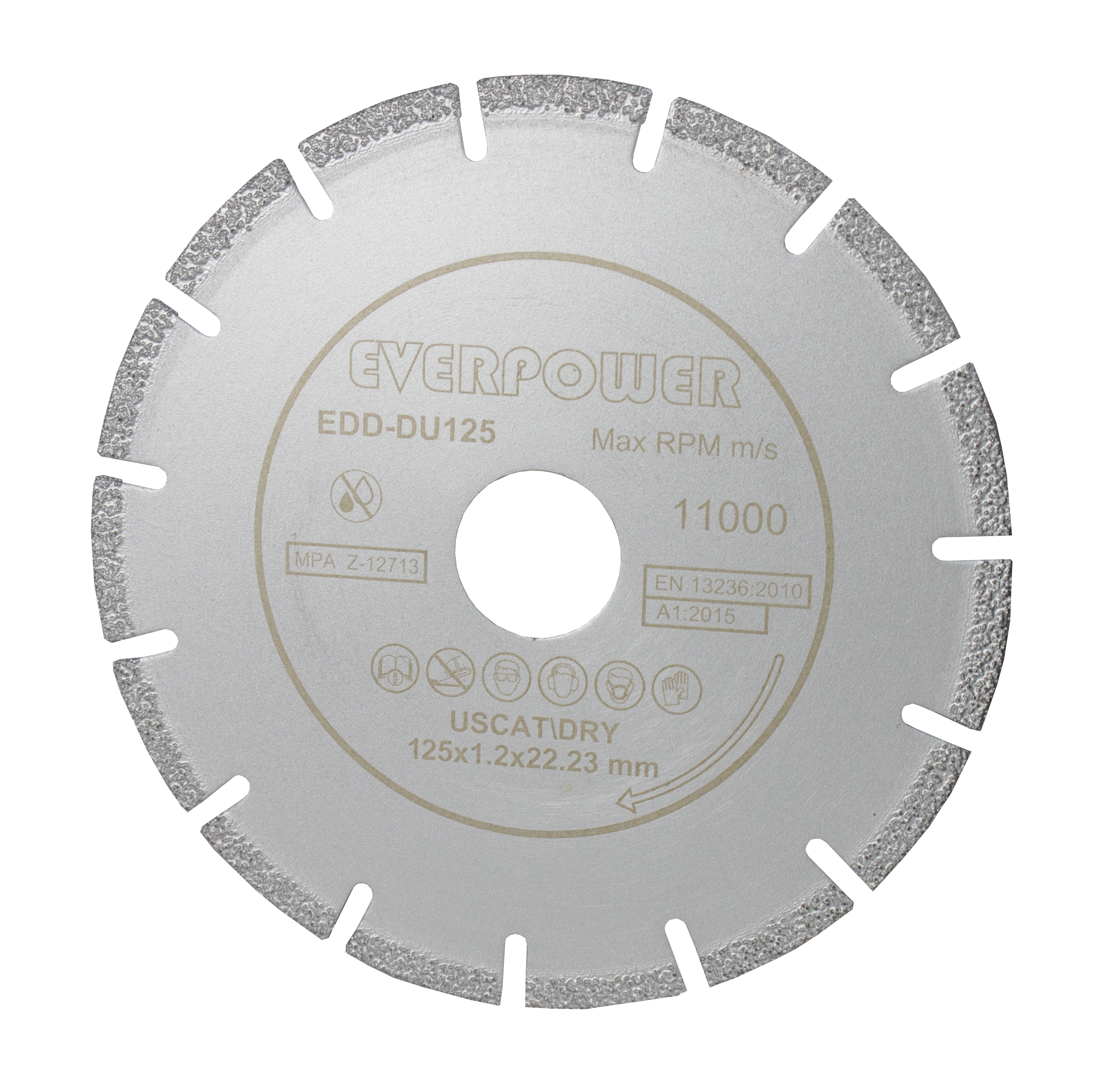 Univerzálny diamantový kotúč na suché rezanie 125x1,2x22,23 mm