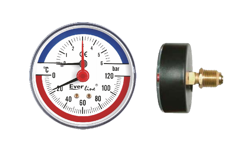 Horizontálny termomanometer 6 barov 120℃