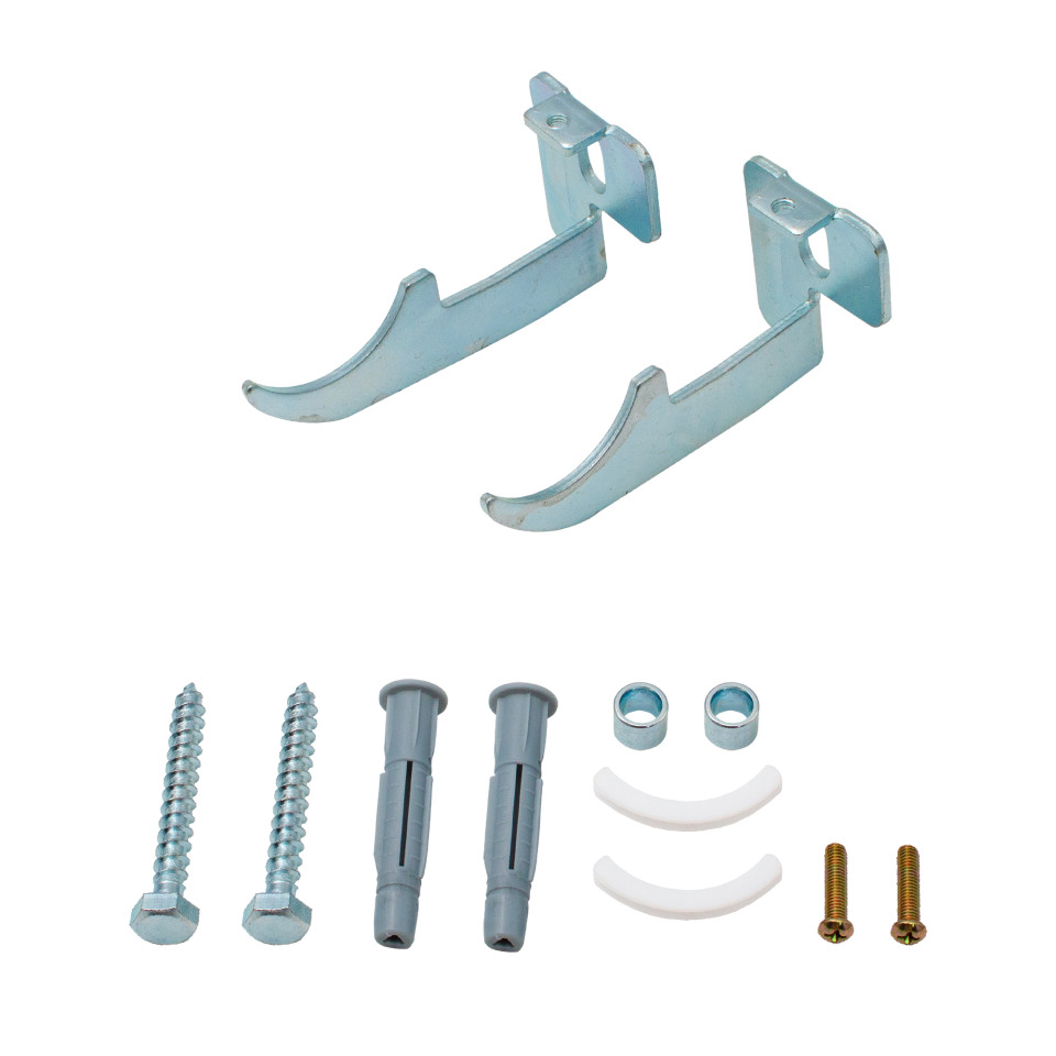 Sada 2 nastaviteľných hliníkových držiakov na upevnenie